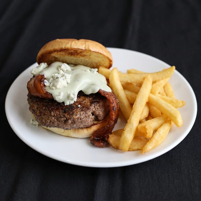 Blackened Blue Burger.
